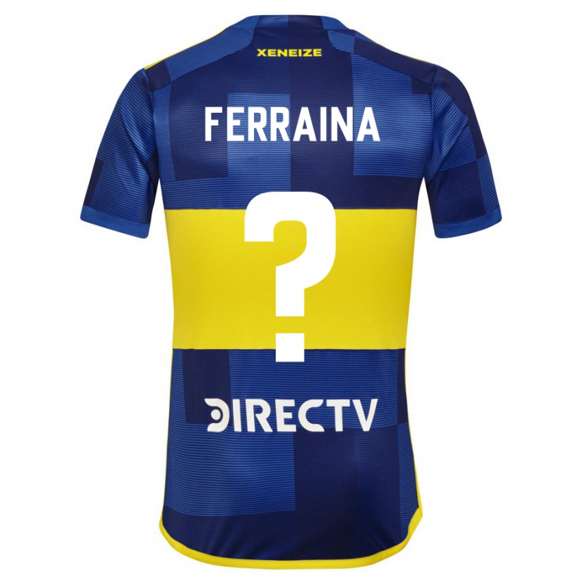 Kvinder Giovanni Ferraina #0 Mørkeblå Gul Hjemmebane Spillertrøjer 2023/24 Trøje T-Shirt