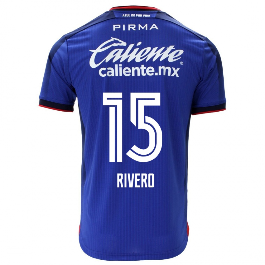 Kvinder Ignacio Rivero #15 Blå Hjemmebane Spillertrøjer 2023/24 Trøje T-Shirt