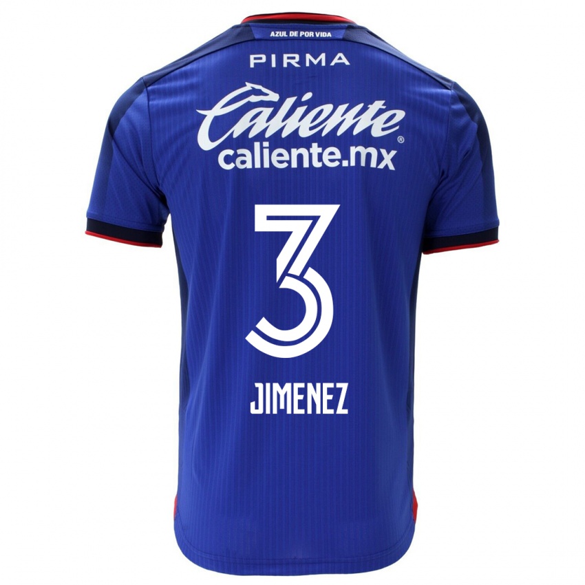 Kvinder Jaiber Jimenez #3 Blå Hjemmebane Spillertrøjer 2023/24 Trøje T-Shirt