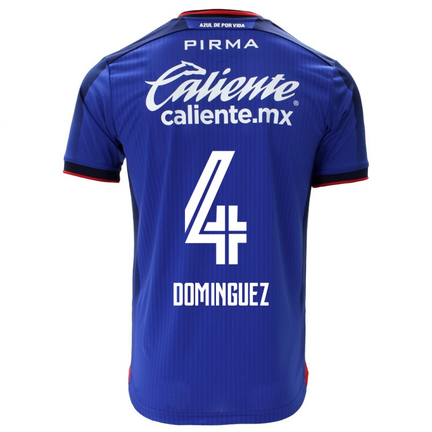 Kvinder Julio Cesar Dominguez #4 Blå Hjemmebane Spillertrøjer 2023/24 Trøje T-Shirt