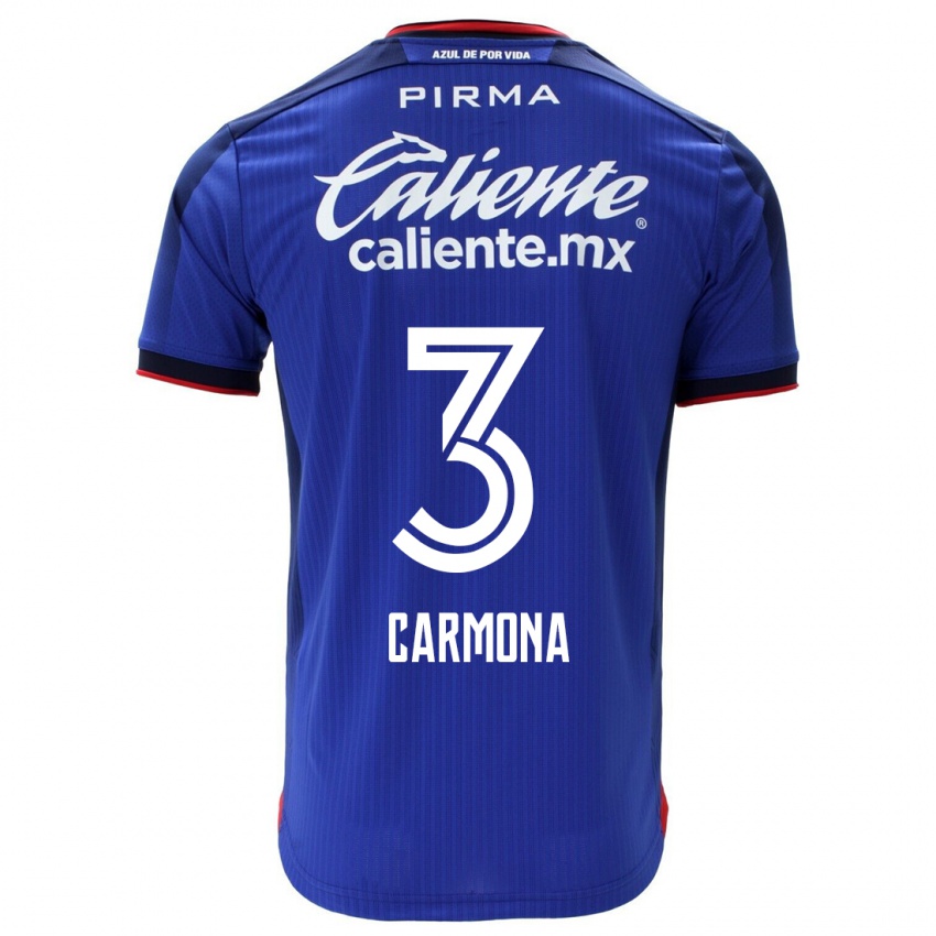 Kvinder Edith Carmona #3 Blå Hjemmebane Spillertrøjer 2023/24 Trøje T-Shirt