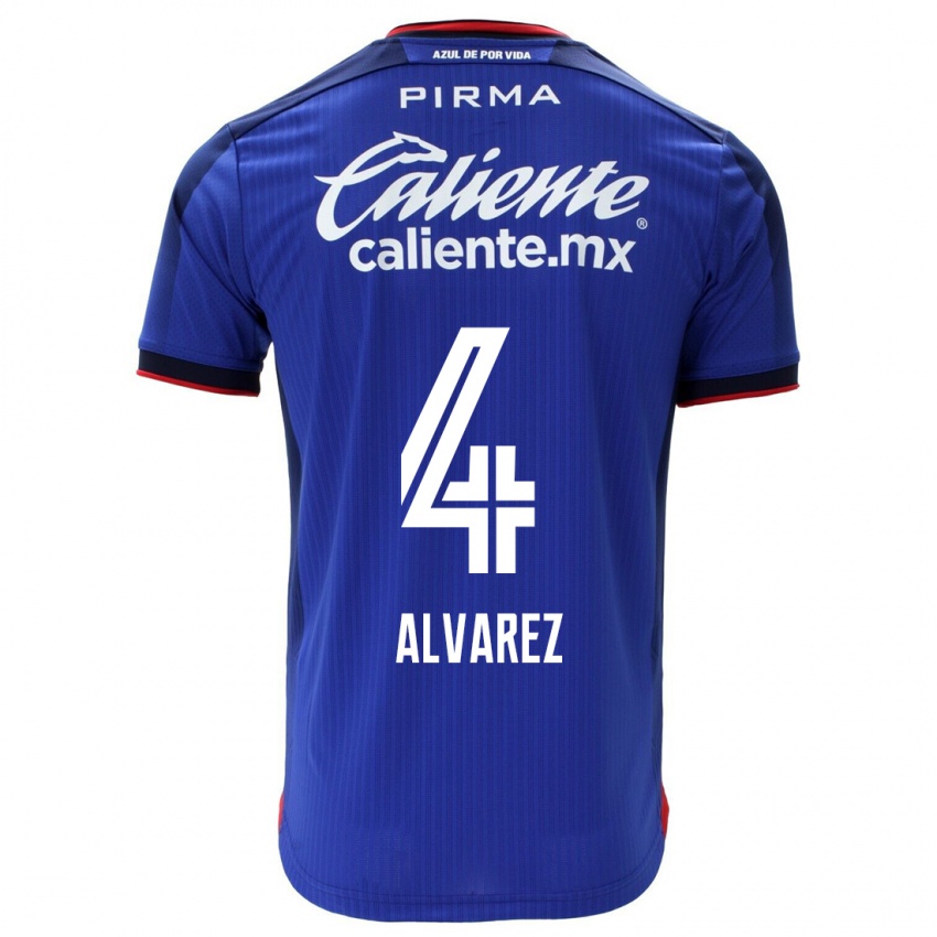 Kvinder Gabriela Alvarez #4 Blå Hjemmebane Spillertrøjer 2023/24 Trøje T-Shirt