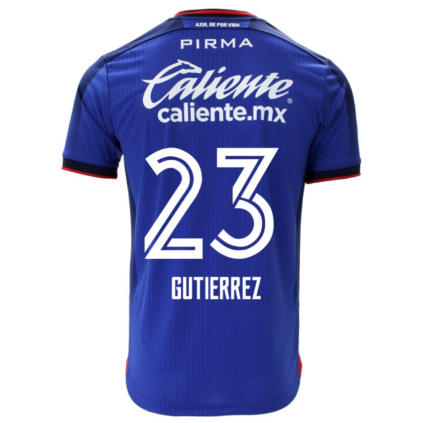 Kvinder Ivonne Gutierrez #23 Blå Hjemmebane Spillertrøjer 2023/24 Trøje T-Shirt