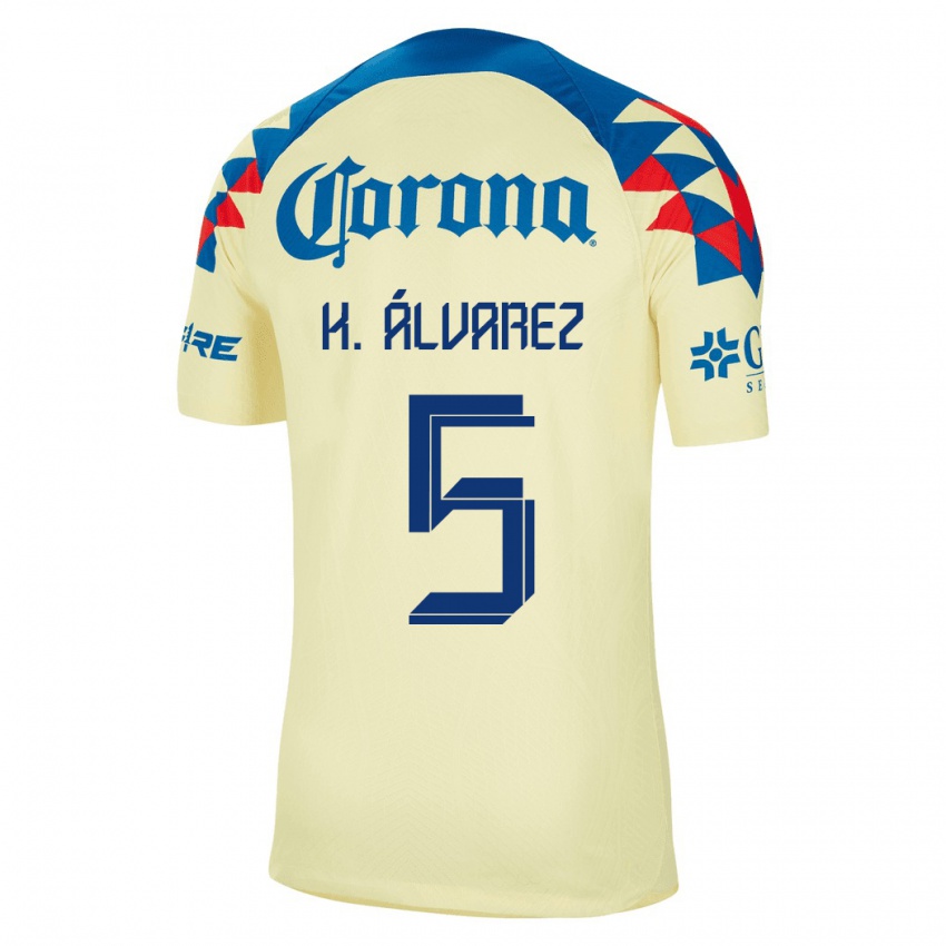 Kvinder Kevin Álvarez #5 Gul Hjemmebane Spillertrøjer 2023/24 Trøje T-Shirt