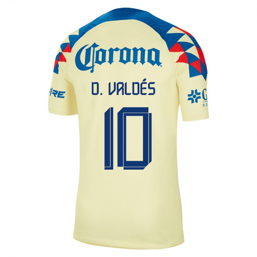 Kvinder Diego Valdes #10 Gul Hjemmebane Spillertrøjer 2023/24 Trøje T-Shirt