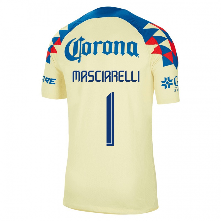 Kvinder Renata Masciarelli #1 Gul Hjemmebane Spillertrøjer 2023/24 Trøje T-Shirt