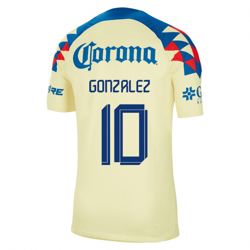 Kvinder Alison Gonzalez #10 Gul Hjemmebane Spillertrøjer 2023/24 Trøje T-Shirt