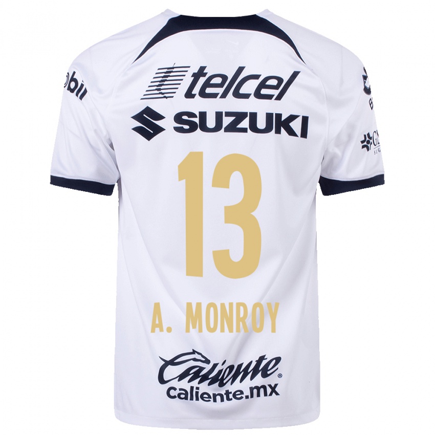 Kvinder Pablo Monroy #13 Hvid Hjemmebane Spillertrøjer 2023/24 Trøje T-Shirt