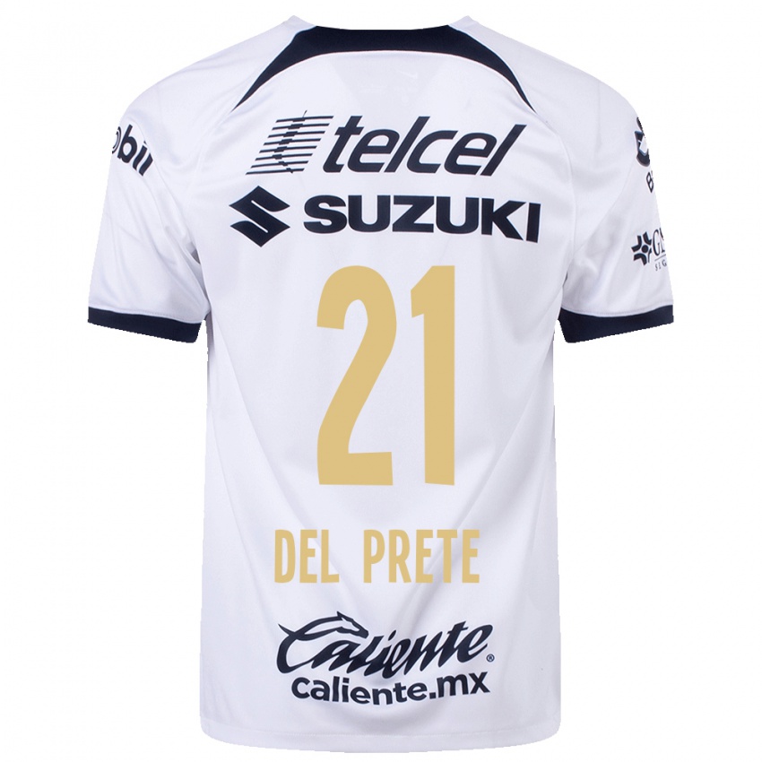 Kvinder Gustavo Del Prete #21 Hvid Hjemmebane Spillertrøjer 2023/24 Trøje T-Shirt