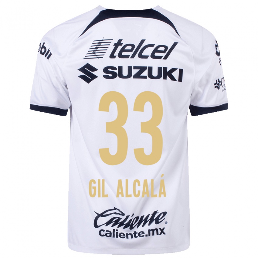 Kvinder Gil Alcala #33 Hvid Hjemmebane Spillertrøjer 2023/24 Trøje T-Shirt