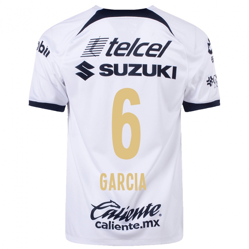 Kvinder Marco Garcia #6 Hvid Hjemmebane Spillertrøjer 2023/24 Trøje T-Shirt