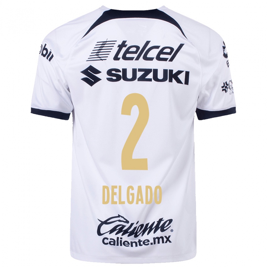 Kvinder Dirce Delgado #2 Hvid Hjemmebane Spillertrøjer 2023/24 Trøje T-Shirt