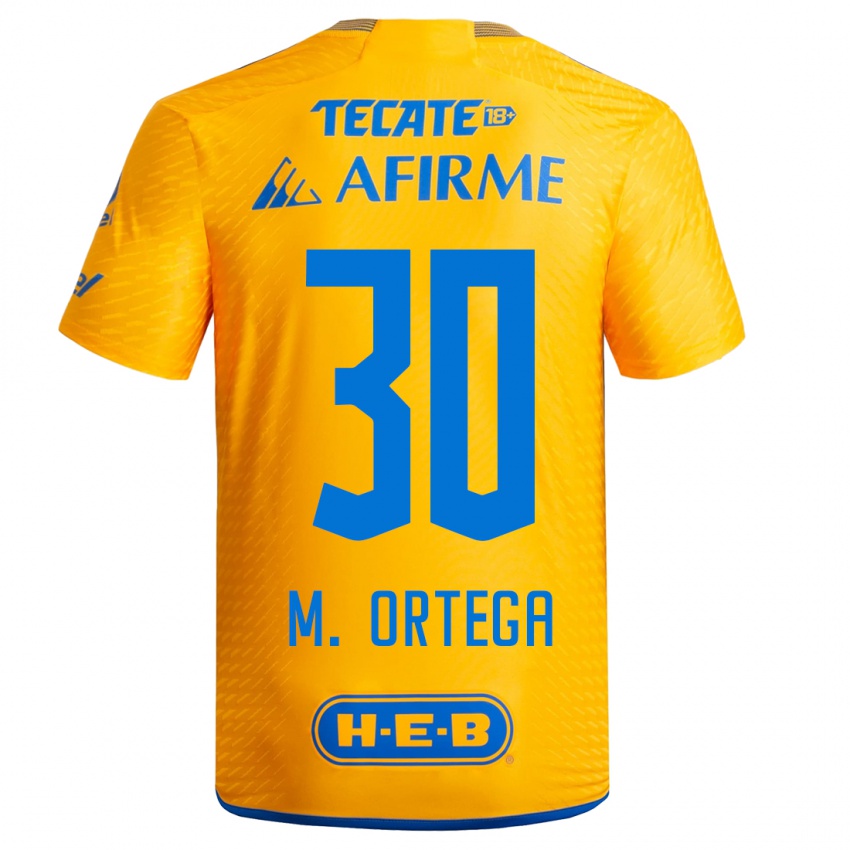 Kvinder Miguel Ortega #30 Gul Hjemmebane Spillertrøjer 2023/24 Trøje T-Shirt