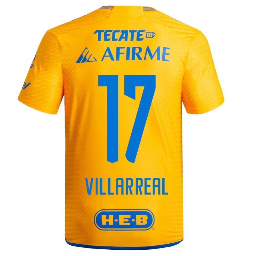 Kvinder Natalia Villarreal #17 Gul Hjemmebane Spillertrøjer 2023/24 Trøje T-Shirt