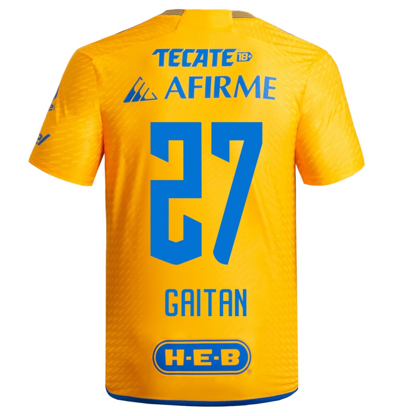 Kvinder Natalia Gaitan #27 Gul Hjemmebane Spillertrøjer 2023/24 Trøje T-Shirt