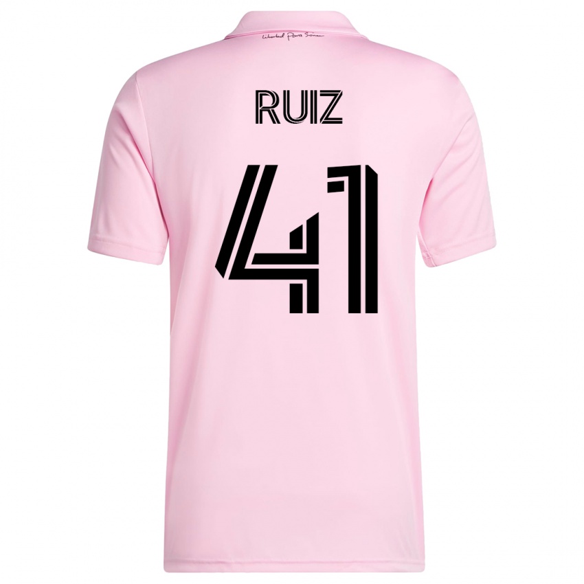 Kvinder David Ruíz #41 Lyserød Hjemmebane Spillertrøjer 2023/24 Trøje T-Shirt
