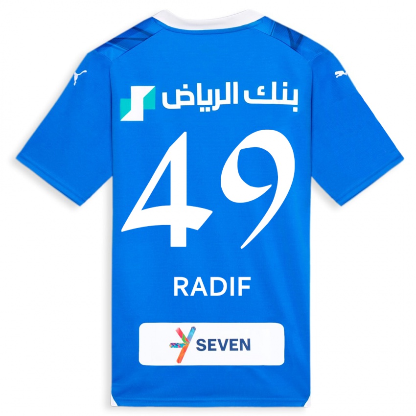 Kvinder Abdullah Radif #49 Blå Hjemmebane Spillertrøjer 2023/24 Trøje T-Shirt