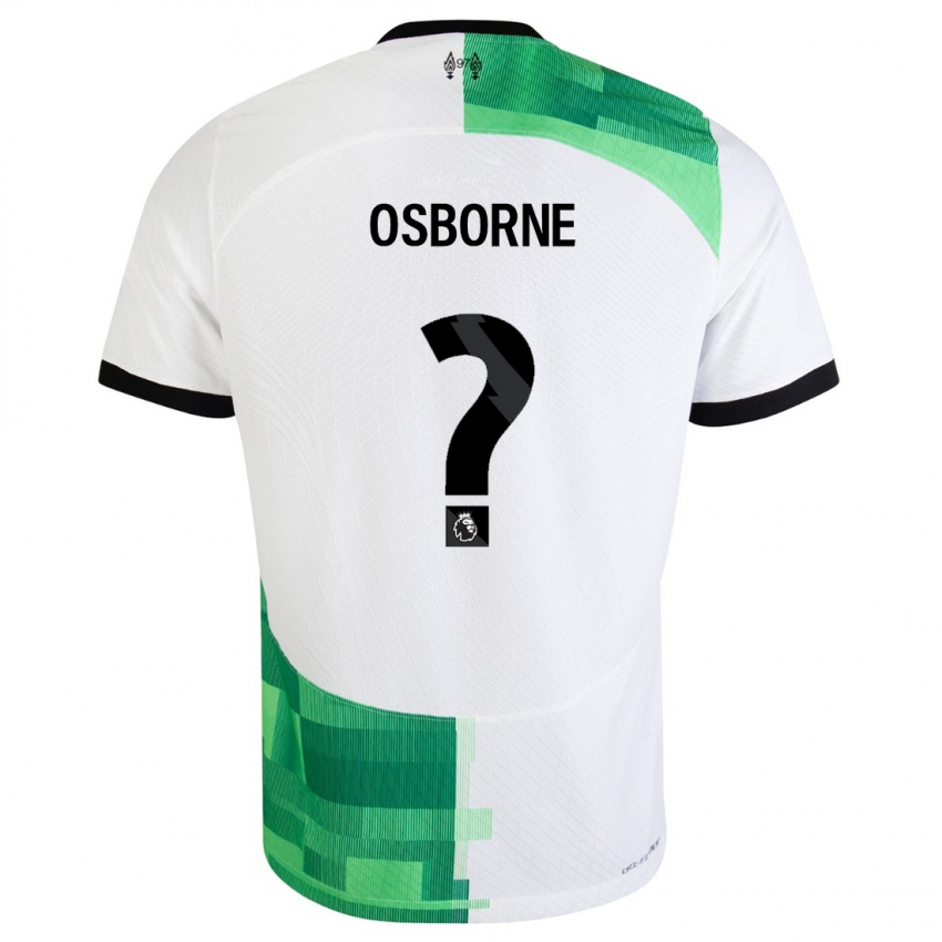 Kvinder Niall Osborne #0 Hvid Grøn Udebane Spillertrøjer 2023/24 Trøje T-Shirt