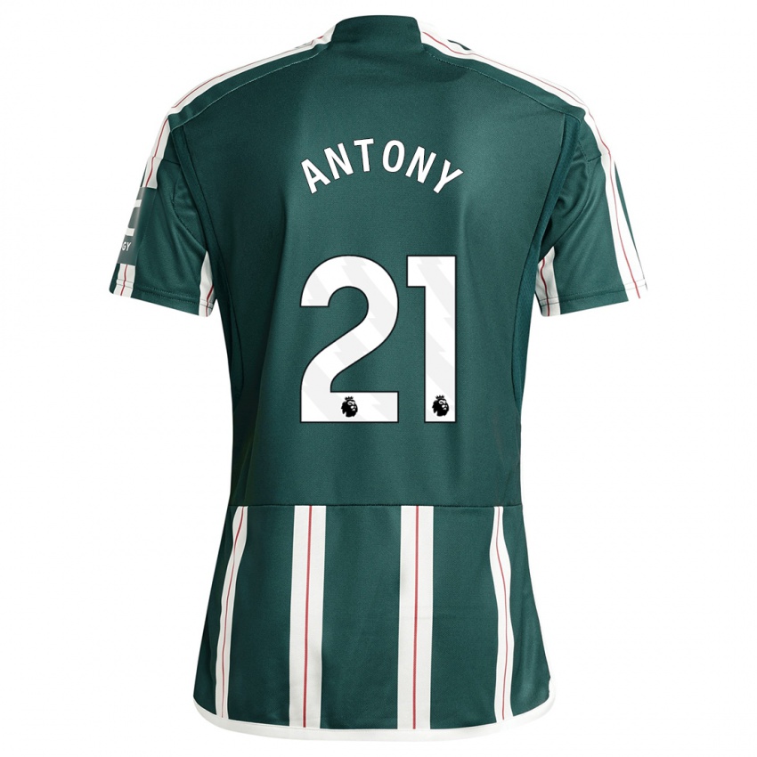 Kvinder Antony #21 Mørkegrøn Udebane Spillertrøjer 2023/24 Trøje T-Shirt