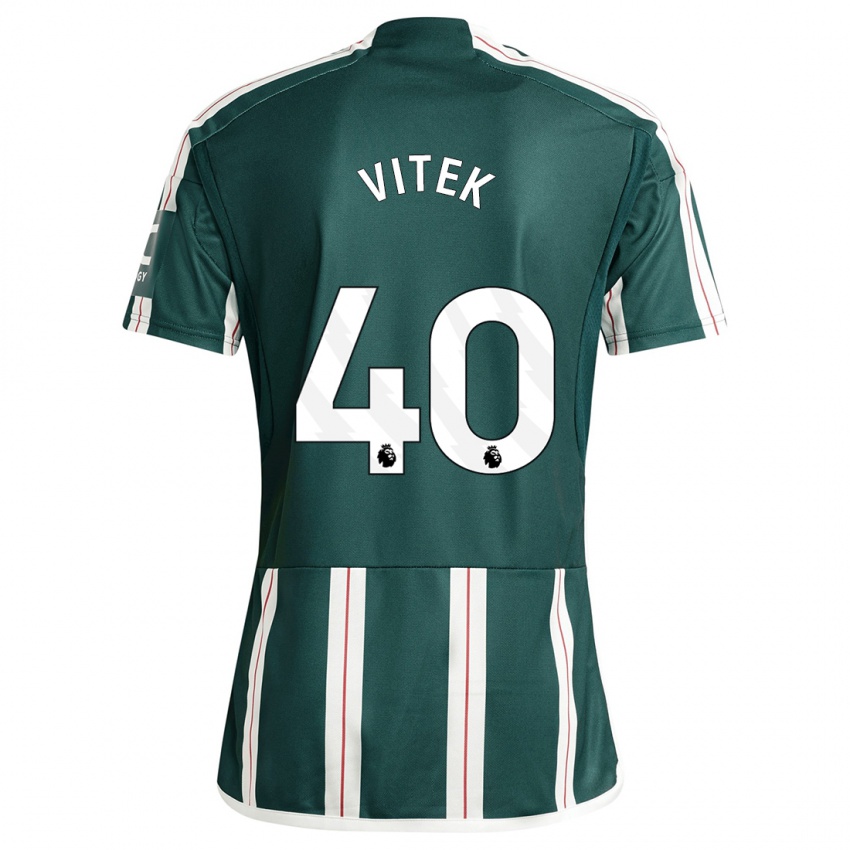 Kvinder Radek Vitek #40 Mørkegrøn Udebane Spillertrøjer 2023/24 Trøje T-Shirt