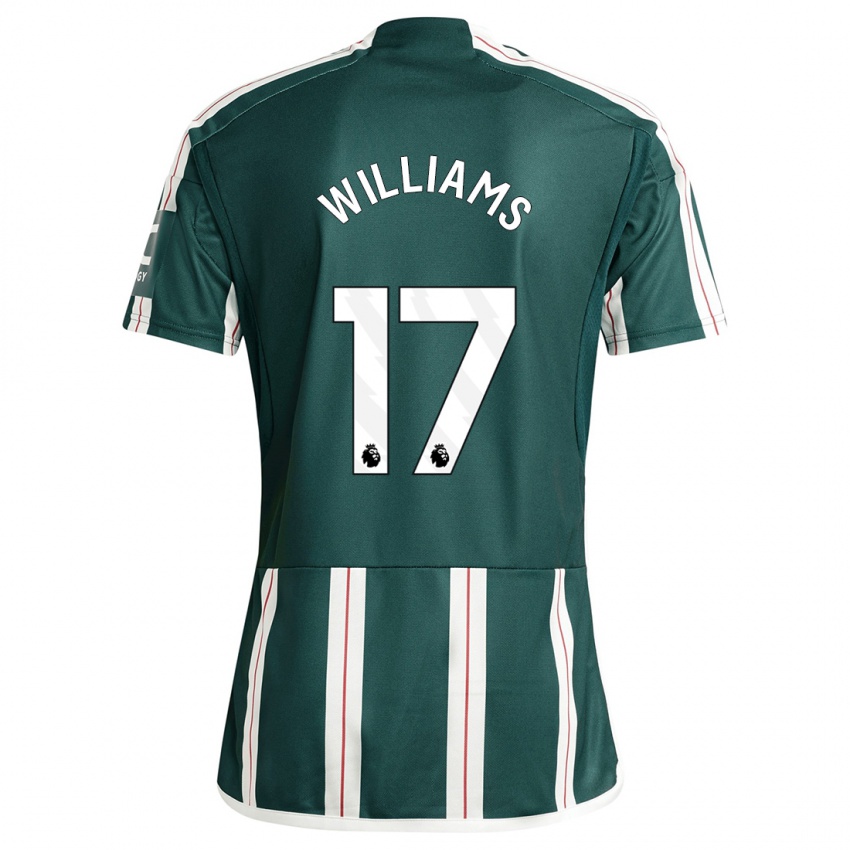 Kvinder Rachel Williams #17 Mørkegrøn Udebane Spillertrøjer 2023/24 Trøje T-Shirt