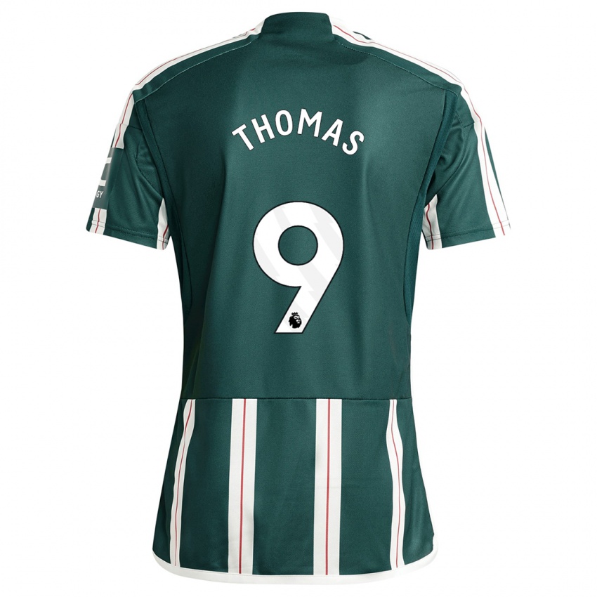 Kvinder Martha Thomas #9 Mørkegrøn Udebane Spillertrøjer 2023/24 Trøje T-Shirt