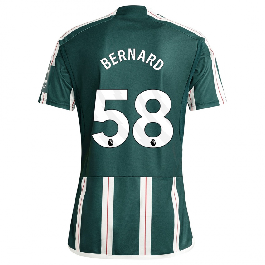 Kvinder Bernard #58 Mørkegrøn Udebane Spillertrøjer 2023/24 Trøje T-Shirt