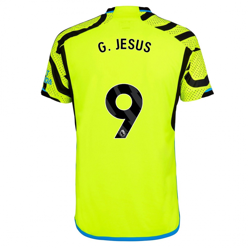 Kvinder Gabriel Jesus #9 Gul Udebane Spillertrøjer 2023/24 Trøje T-Shirt