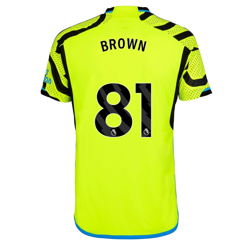 Kvinder Luis Brown #81 Gul Udebane Spillertrøjer 2023/24 Trøje T-Shirt