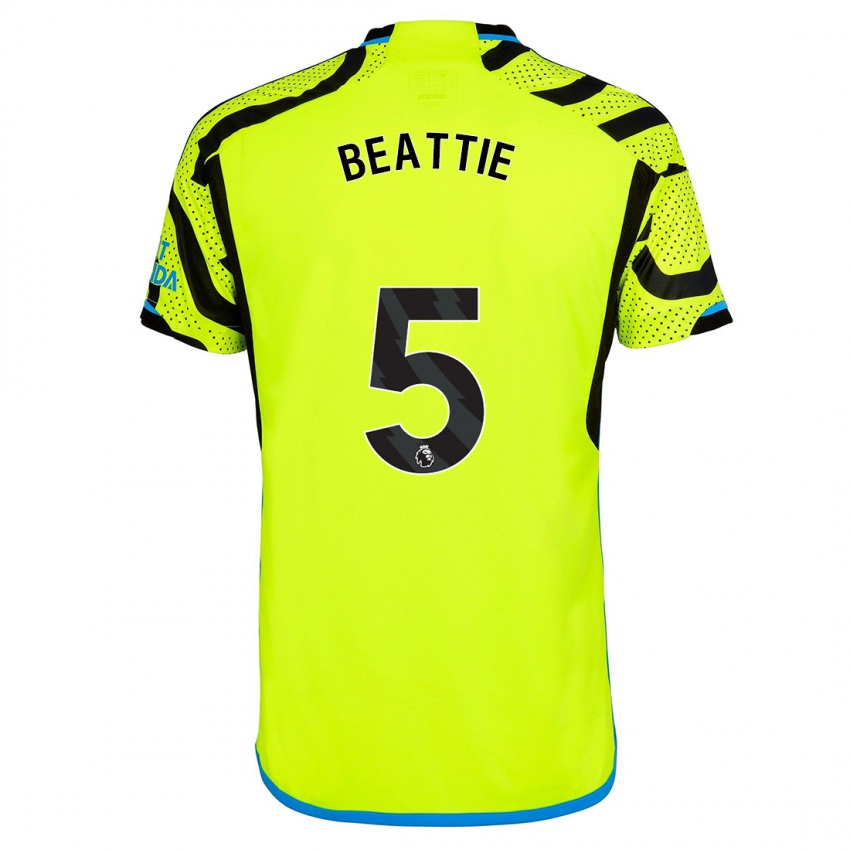Kvinder Jen Beattie #5 Gul Udebane Spillertrøjer 2023/24 Trøje T-Shirt