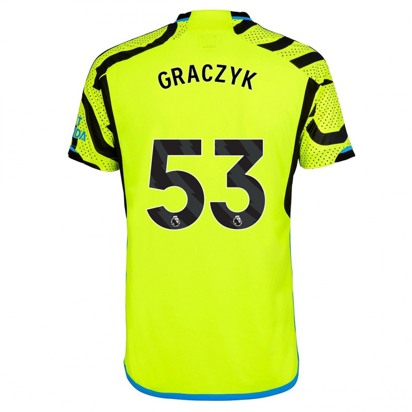 Kvinder Hubert Graczyk #53 Gul Udebane Spillertrøjer 2023/24 Trøje T-Shirt