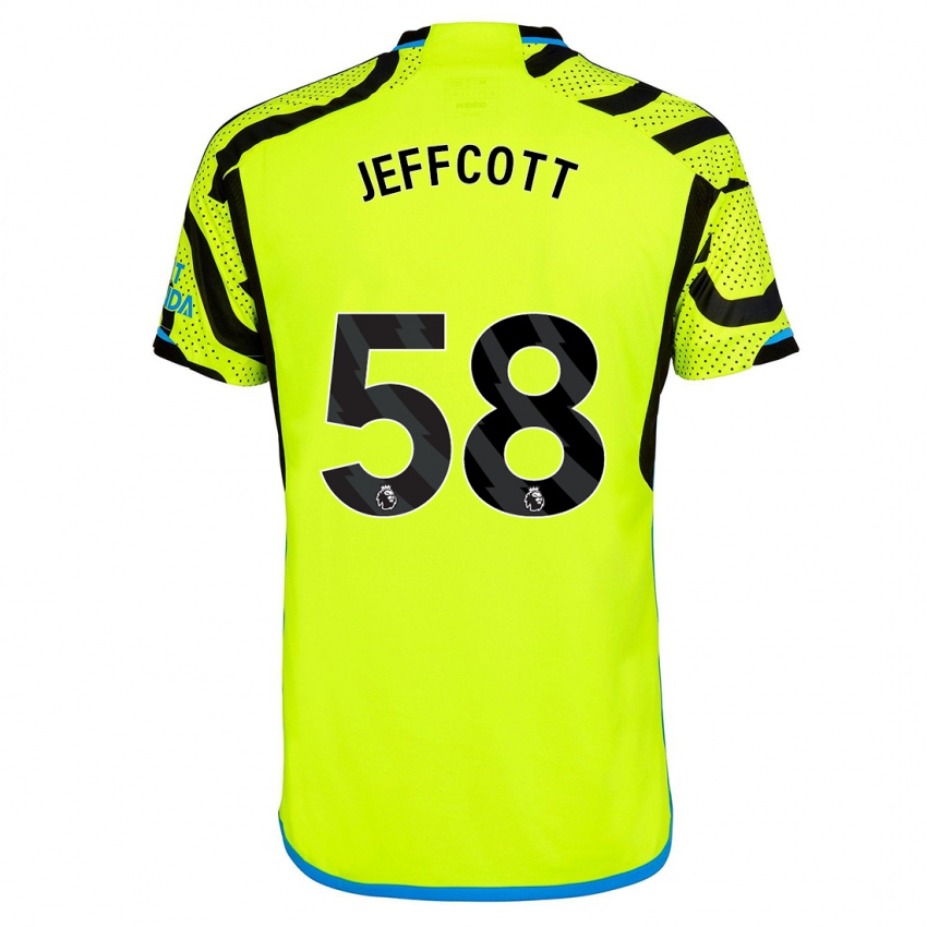 Kvinder Henry Jeffcott #58 Gul Udebane Spillertrøjer 2023/24 Trøje T-Shirt