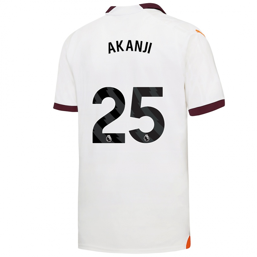 Kvinder Manuel Akanji #25 Hvid Udebane Spillertrøjer 2023/24 Trøje T-Shirt