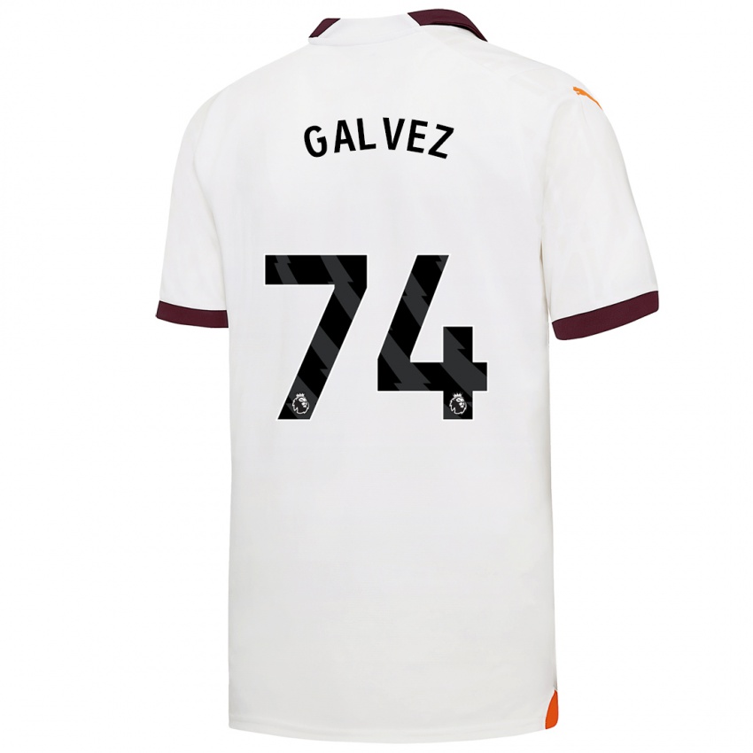 Kvinder Tomas Galvez #74 Hvid Udebane Spillertrøjer 2023/24 Trøje T-Shirt