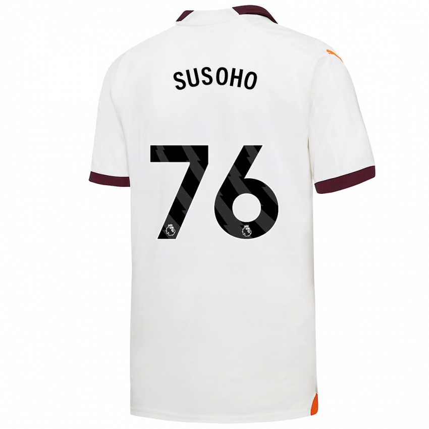 Kvinder Mahamadou Susoho #76 Hvid Udebane Spillertrøjer 2023/24 Trøje T-Shirt