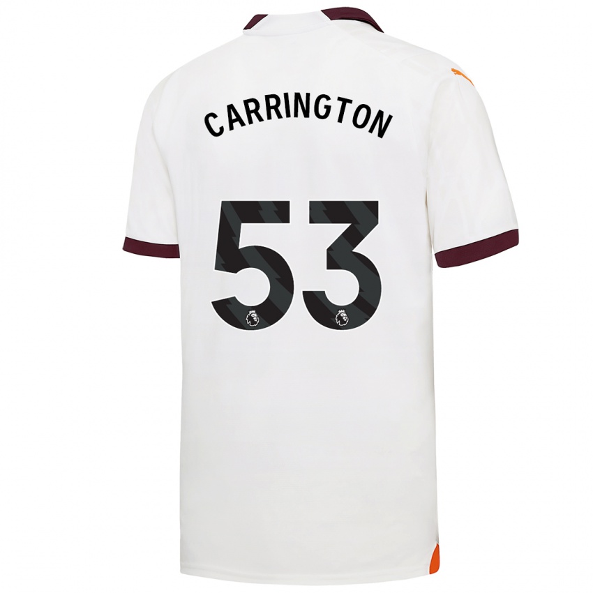 Kvinder Ezra Carrington #53 Hvid Udebane Spillertrøjer 2023/24 Trøje T-Shirt