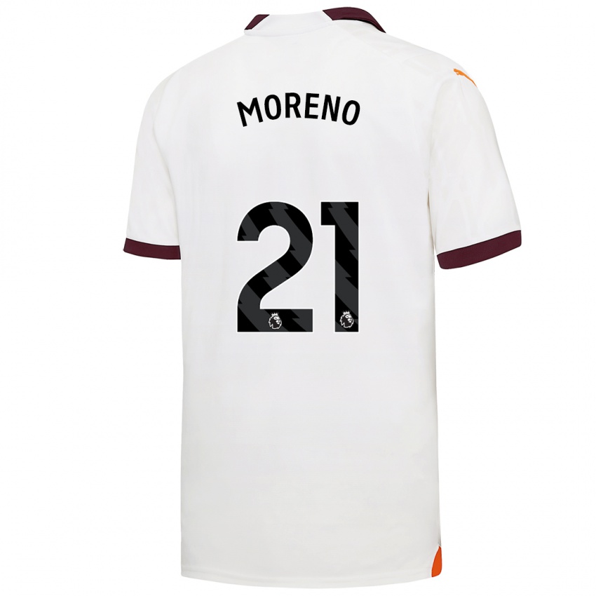 Kvinder Marlos Moreno #21 Hvid Udebane Spillertrøjer 2023/24 Trøje T-Shirt