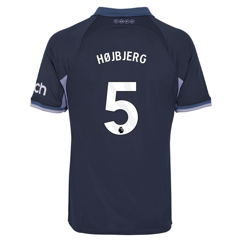 Kvinder Pierre Emile Hojbjerg #5 Mørkeblå Udebane Spillertrøjer 2023/24 Trøje T-Shirt