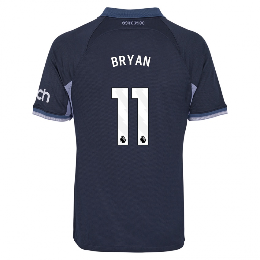 Kvinder Bryan Gil #11 Mørkeblå Udebane Spillertrøjer 2023/24 Trøje T-Shirt