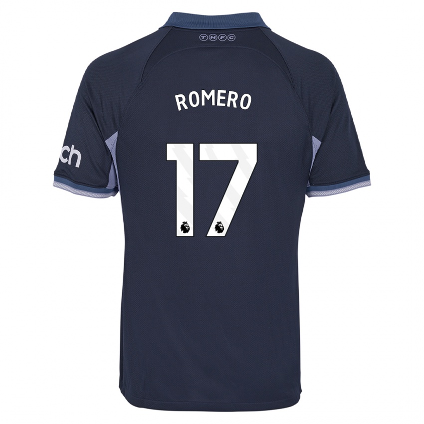 Kvinder Cristian Romero #17 Mørkeblå Udebane Spillertrøjer 2023/24 Trøje T-Shirt
