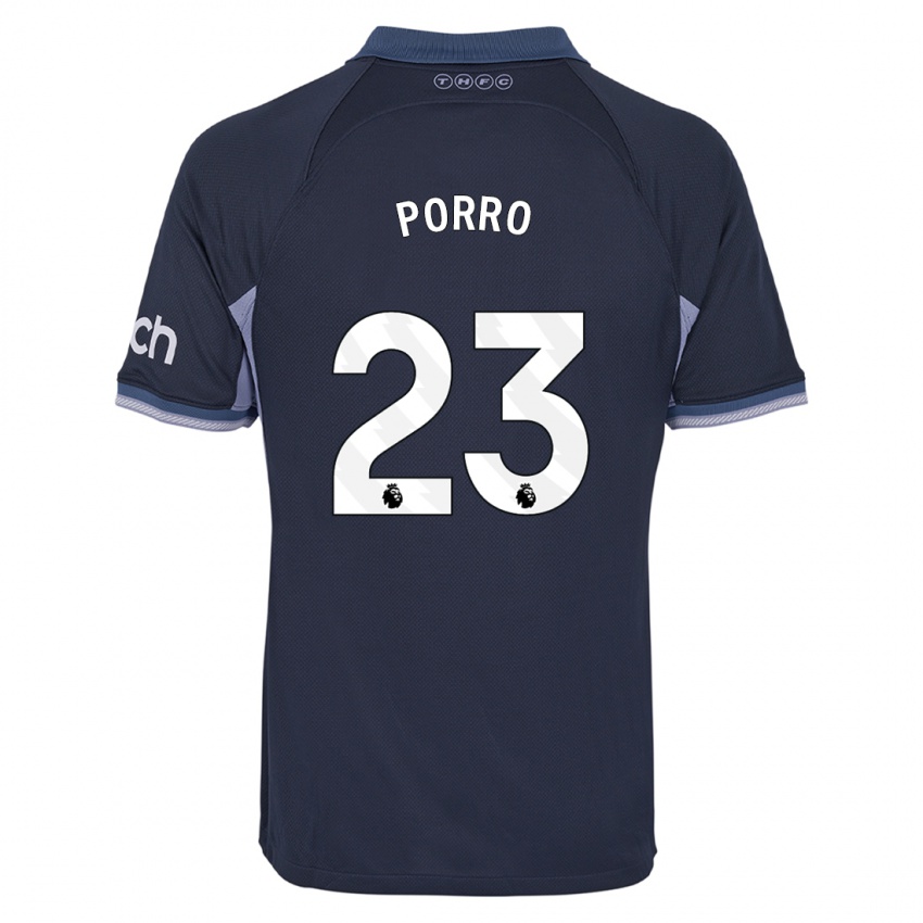 Kvinder Pedro Porro #23 Mørkeblå Udebane Spillertrøjer 2023/24 Trøje T-Shirt