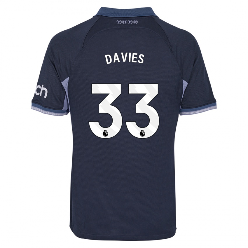 Kvinder Ben Davies #33 Mørkeblå Udebane Spillertrøjer 2023/24 Trøje T-Shirt