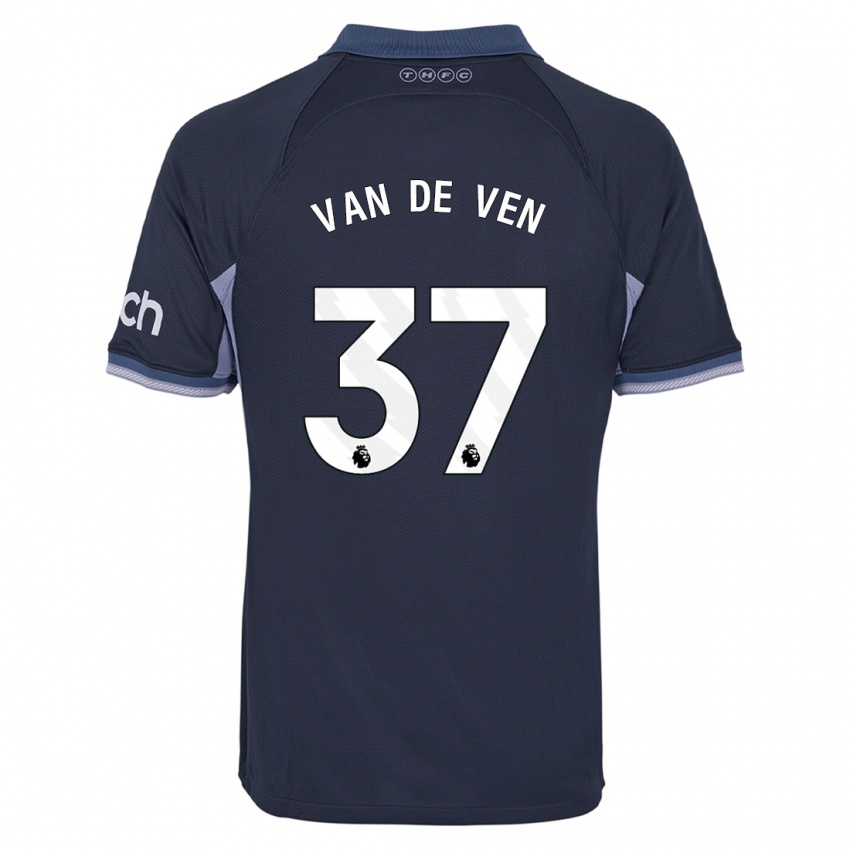 Kvinder Micky Van De Ven #37 Mørkeblå Udebane Spillertrøjer 2023/24 Trøje T-Shirt
