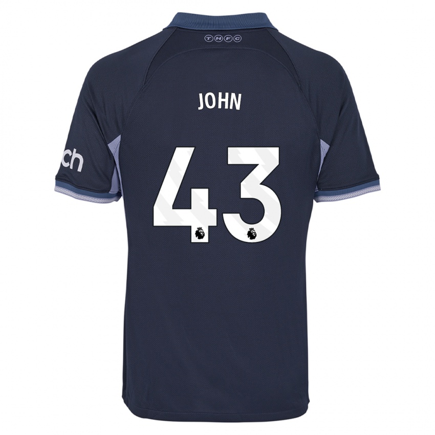 Kvinder Nile John #43 Mørkeblå Udebane Spillertrøjer 2023/24 Trøje T-Shirt