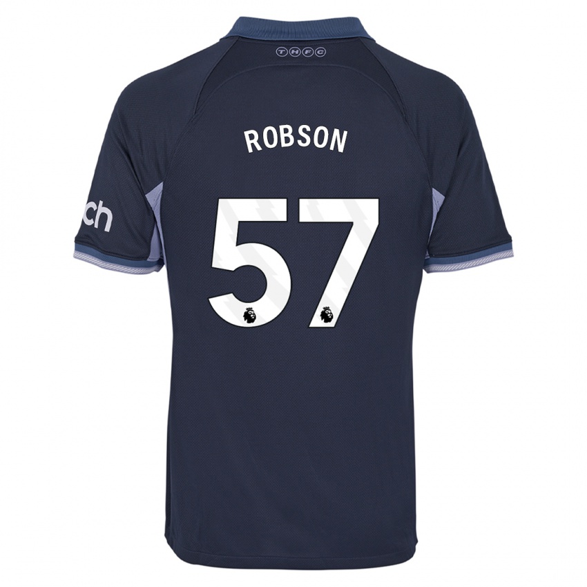 Kvinder Max Robson #57 Mørkeblå Udebane Spillertrøjer 2023/24 Trøje T-Shirt