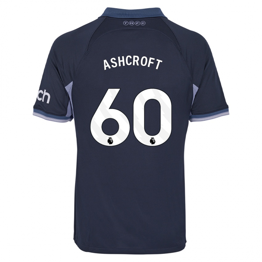 Kvinder Tyrell Ashcroft #60 Mørkeblå Udebane Spillertrøjer 2023/24 Trøje T-Shirt