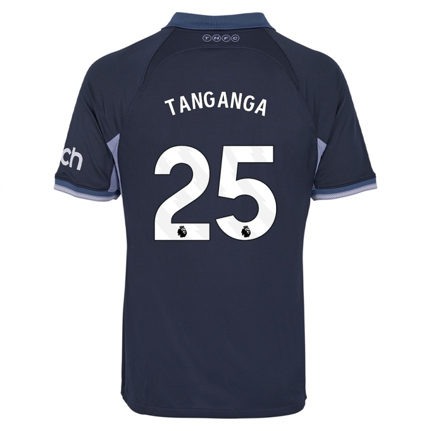Kvinder Japhet Tanganga #25 Mørkeblå Udebane Spillertrøjer 2023/24 Trøje T-Shirt