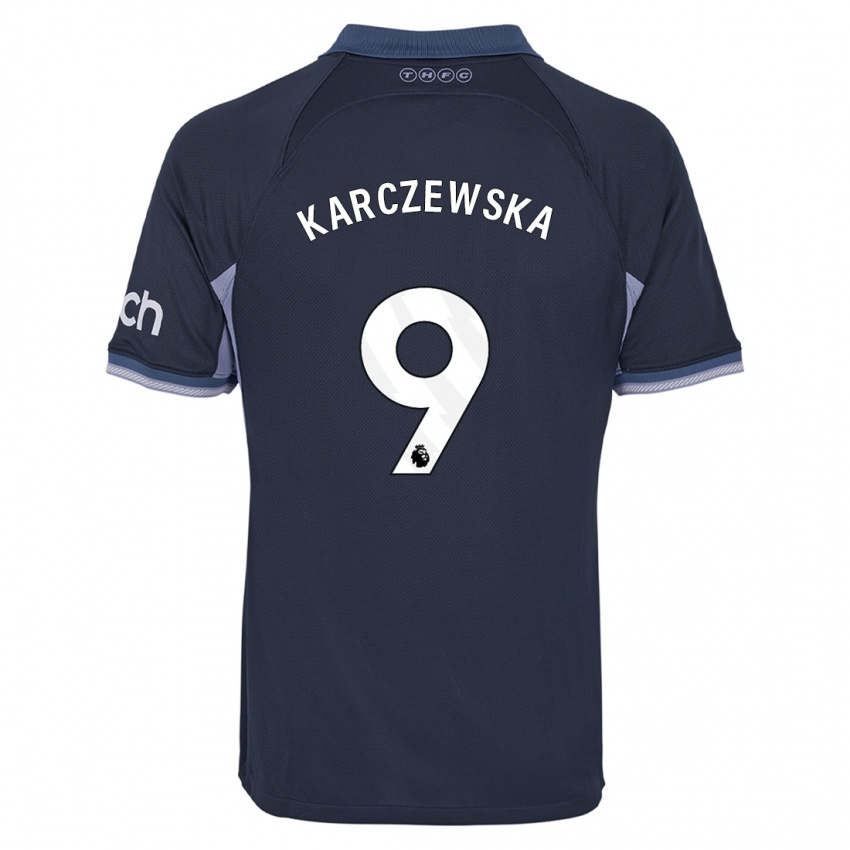 Kvinder Nikola Karczewska #9 Mørkeblå Udebane Spillertrøjer 2023/24 Trøje T-Shirt