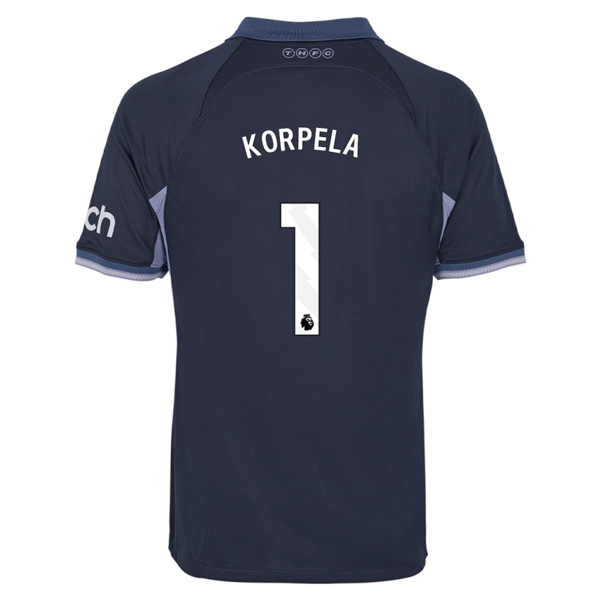 Kvinder Tinja-Riikka Korpela #1 Mørkeblå Udebane Spillertrøjer 2023/24 Trøje T-Shirt