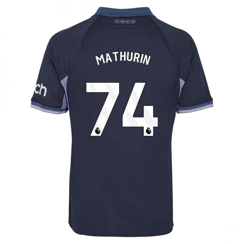 Kvinder Roshaun Mathurin #74 Mørkeblå Udebane Spillertrøjer 2023/24 Trøje T-Shirt
